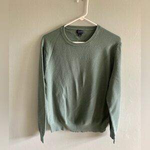 J.Crew Women's 100% Cotton Hunter Green Long Sleeve Crewneck Sweater Large